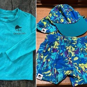 George Hats Swim Trunks and Swim Hat 6-12